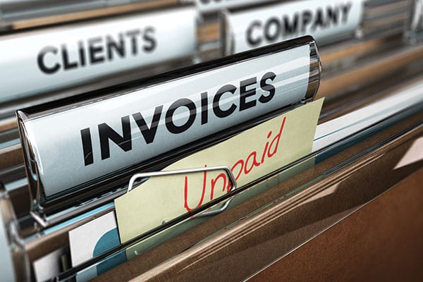 Don't put up with unpaid invoices.